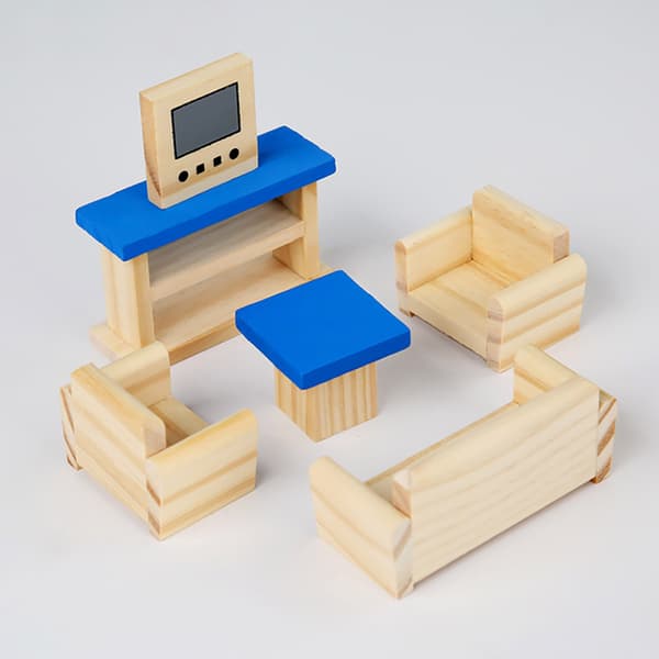 Minikök Vardagsrumsmöbler DIY Modell Dockhusprydnad Bjds för Docka Ac