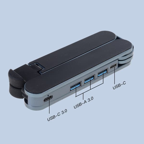 Sæt bærbar computerstander udstyret med USB-udvidelse til adskillige gadgets