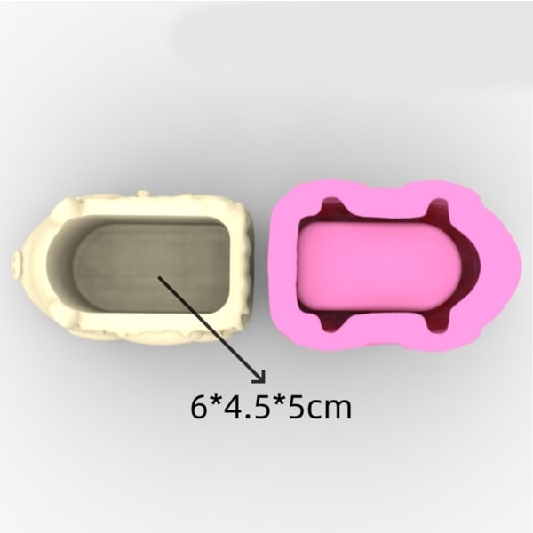DIY blomsterpotteform silikon lysestake form dyrebilform silikonmateriale for å lage blomsterpotter i betongharpiks B
