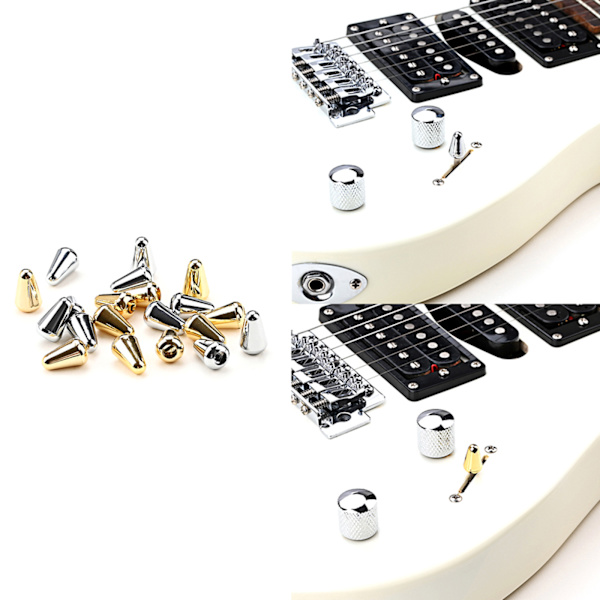 20 stk plast elektrisk gitarbryterspiss 3-veis 5-veis bryterknottdeksel
