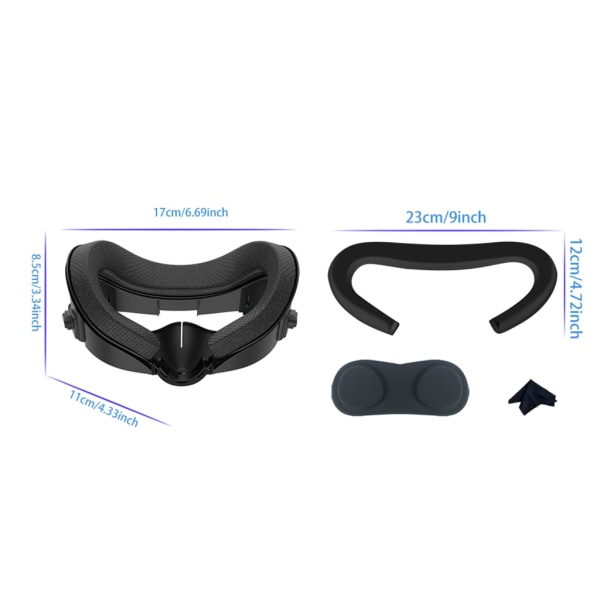 Mjukt och bekvämt VR PU-läderfoam cover för 3 VR-headset