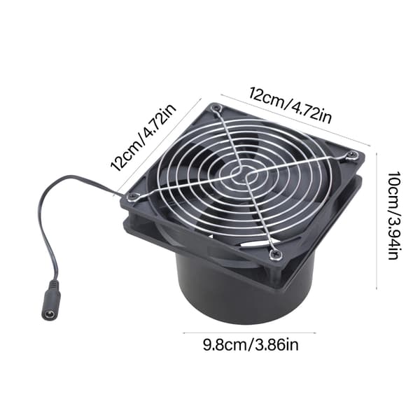 12V Inline Kanalfläkt Kraftfull Ventilation Utsugsfläkt