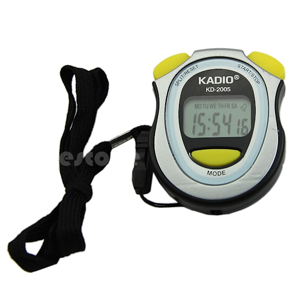 Nyeste digital håndholdt LCD kronograf timer Sports stoppeklokketeller