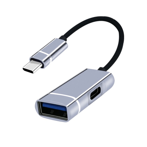 2-i-1 High Speed ​​Multiple Type-C Hub Adapter 1 till 2 USB C Dockningsstationsdelare med PD-laddning vid spel