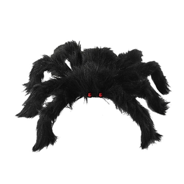 Crawly Spiders Dekoration för Halloween Mjuk Simulering Spindlar Realistiska ornament Svart leksak Skum utomhusdekorationer S