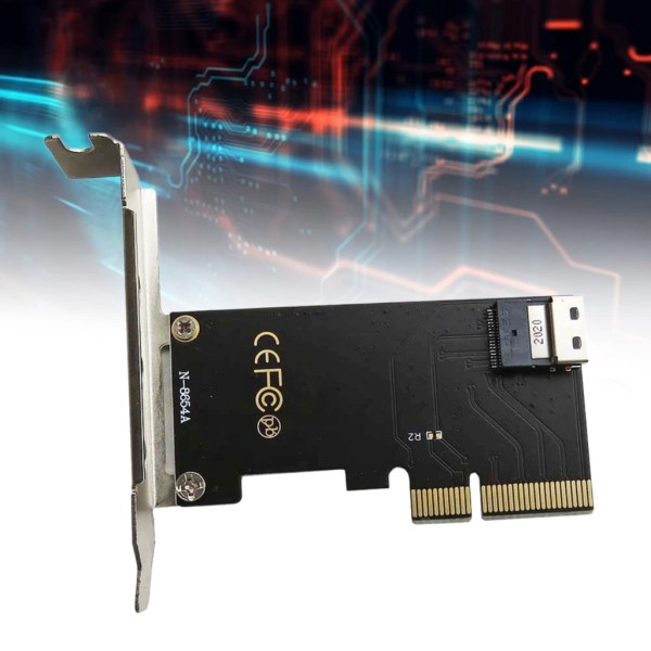 PCIE 4X till SFF8654 Slimlines NVME PCIE SSD Adapter Converter med stativ