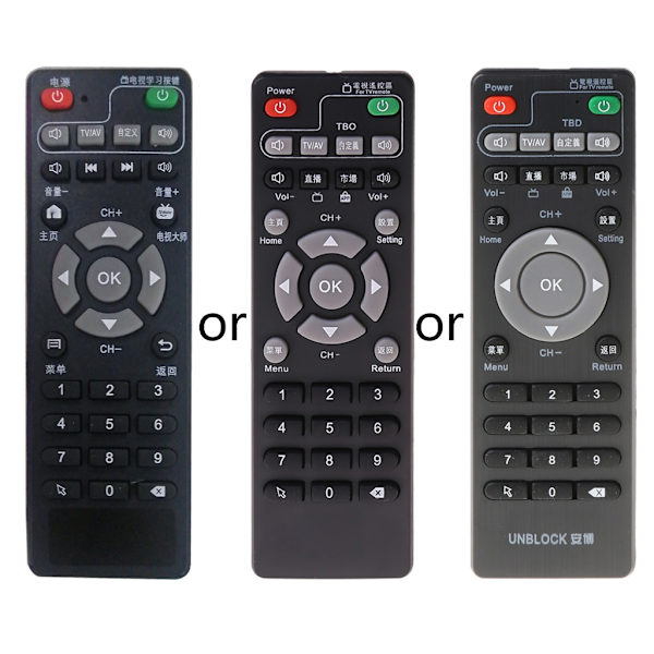 Fjernkontroll for dekoder for Unblock Tech Ubox for Smart TV Box Gen 1/2/3