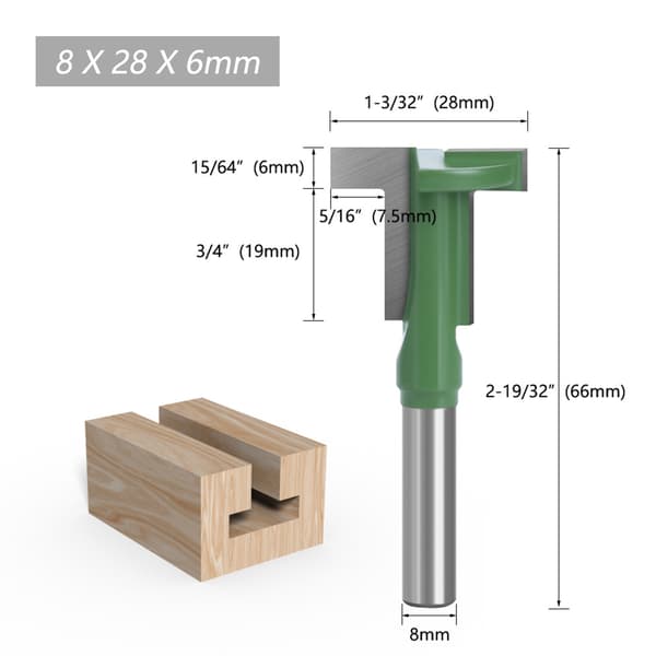 4 stk./sæt 8 mm borebitssæt træfræser CNC-routerbits til træ