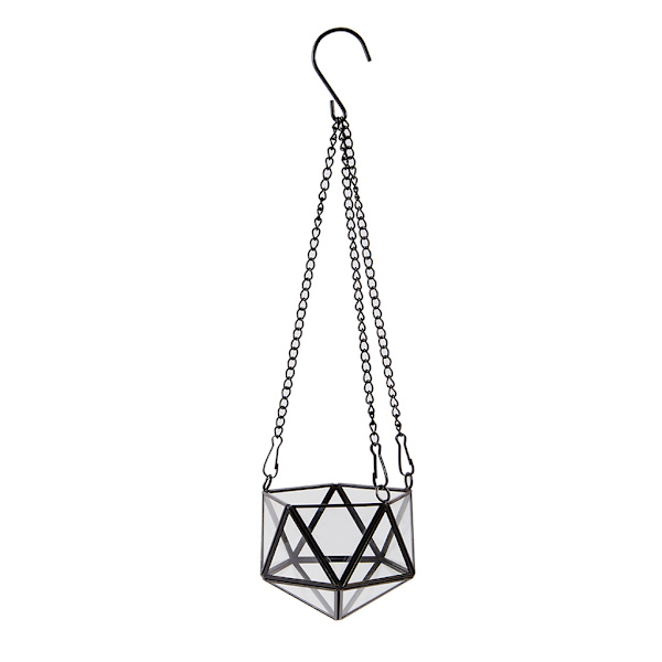 Modernt hängande glasterrarium geometrisk polyeder Diamantform växthållare Behållare Väggkruka Blomkruka Fönsterbräda Dekoration