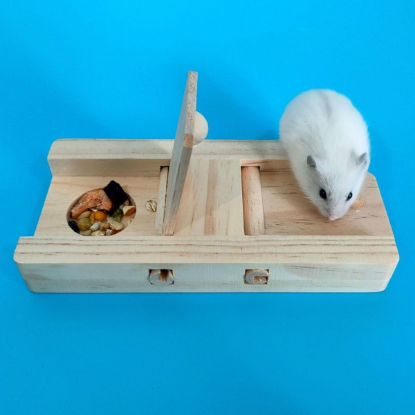 Små djur gömma godsaker Leksaker födosök pusselleksaker Interaktiv snus mental berikning för kanin Chinchilla null - 2 L