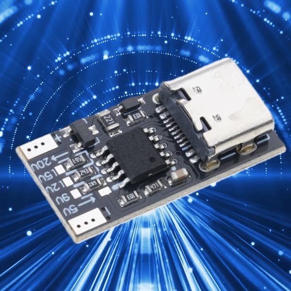 Programmerbar USB C Strømadapterkort 9V 12V 15V 20V Justerbar Udgang