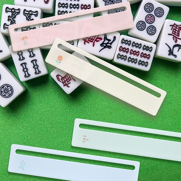 4 stk. akryl Mahjong brik-guide linjefinder til hurtig og præcis brik-finding