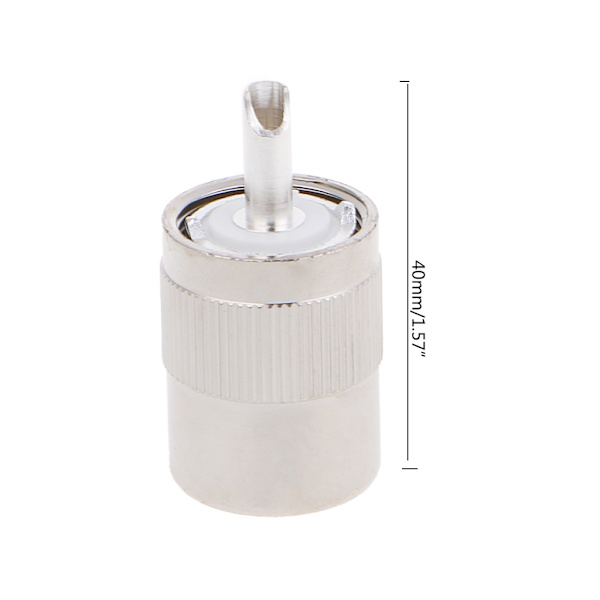 UHF Hane PL259 Plug Lod RG8 RG213 LMR400 7D-FB Kabelkontakt Silver