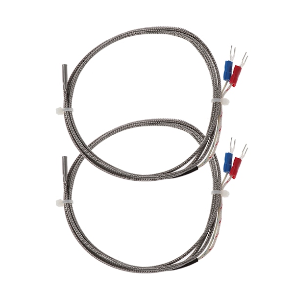 2 stk K-type ministik termoelement temperatursondesensor temperaturføler med linjemåleområde 0 til 600°C