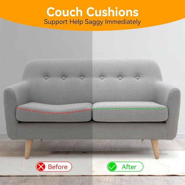 Solid Skum Sofapute Forsterkningsinnlegg Ergonomisk Buet Design