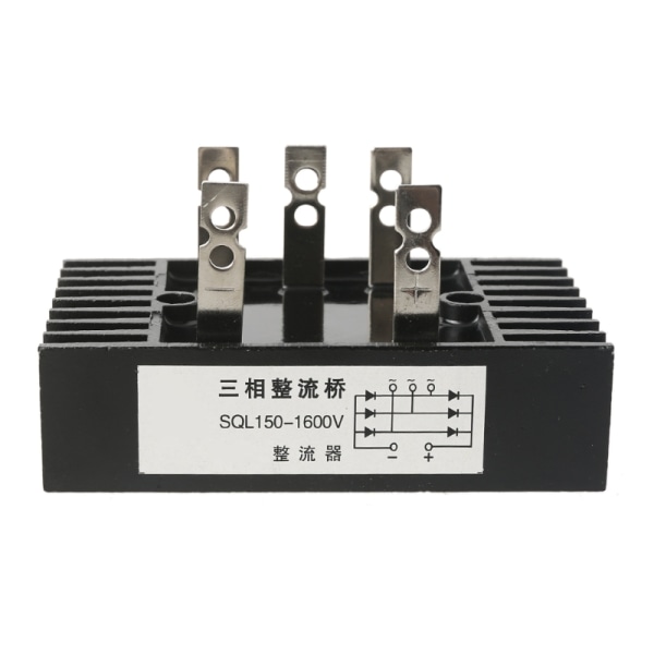 Trefaset diodebro ensretter 150A højeffekt 1000-1600V elektrisk tilbehør 5 terminal diode ensrettermodul