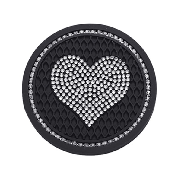 Bilinteriørtilbehør Bil Vannkoppholder Pad Mat Honeycomb Heart Diamond Embeded Bottle Holder Insert Coasters