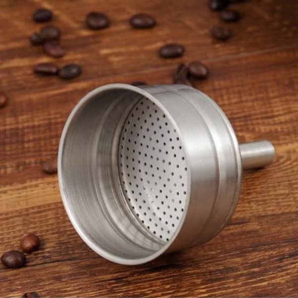 Kaffetragt i rustfrit stål til kander, 6 kops kapacitet, holdbar og rustfri