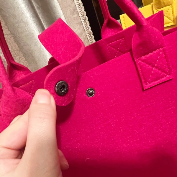 Huopalaukkulaukut Suuri söpö säilytyslaukku kahvoilla Uudelleenkäytettävä ruokakaupan organizer Hot Pink