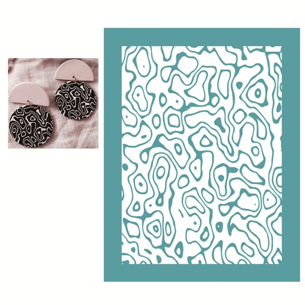 Silk Screen schabloner för att göra lerörhängen Smycken väska Skjortor DIY handgjorda hantverk Återanvändbara silkscreens utskriftsverktyg null - 3