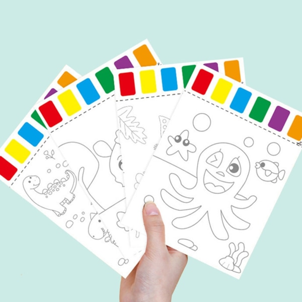 Magics Målarbok för barn NonMess Akvarellmålningsleksak DoodleBook Kreativa barn Graffitibok Ritleksak null - 4