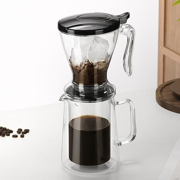 Elegant 650ML kaffedroppare och glaskaraffset för kaffeentusiaster present