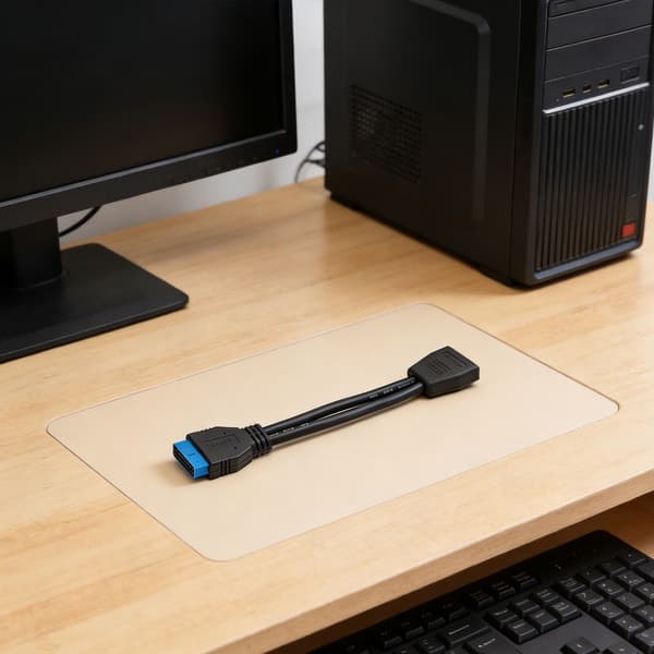 Hurtig USB3.0 19-bens han-hun-adapterkabel ideel til computerbygninger