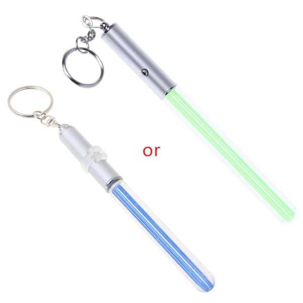Mini Lightsaber Avaimenperä Party Clubs Light Sticks Avaimenperä Hehkuva Light Up Decor