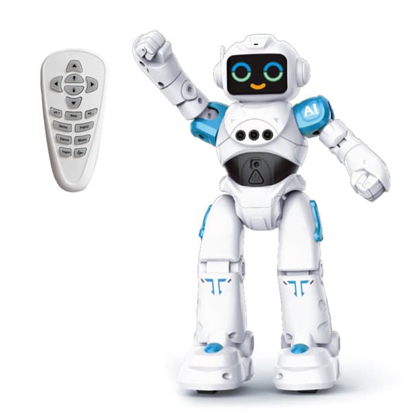 Interaktiv programmerbar robot med geststyrning och musikdans för barn