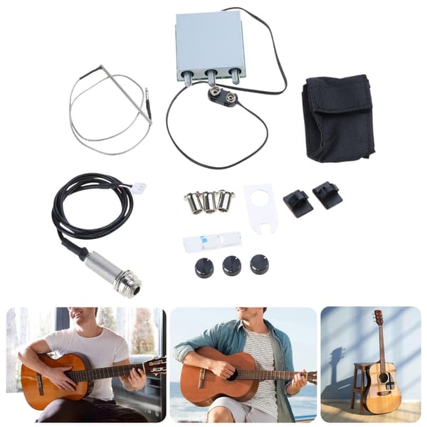 Gitarforforsterker Piezo Pickup Gitar Pickup Equalizer Piezo Transduser Pickup