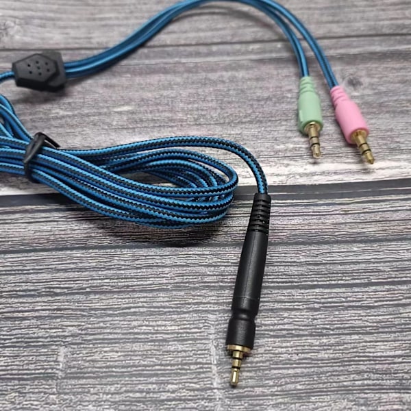 Nylonflettet UNP PC-kabel for Sennheiser Game One GSP350 GSP600 Headset