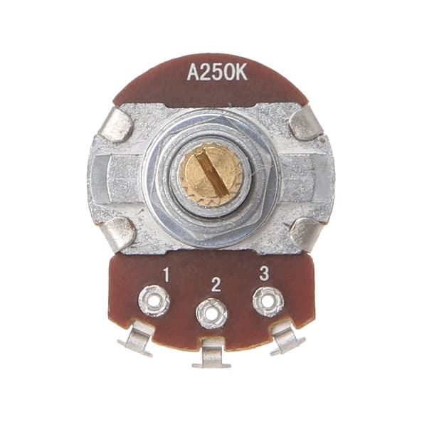 A250K Potentiometer Splined Pot Elektrisk Gitarr Bas Effekt Amp Ton Volym Del