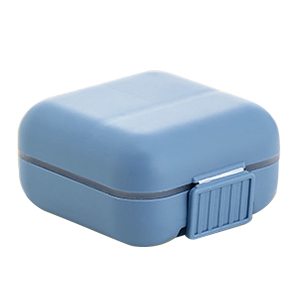 Bärbar Travel Tablet för Pill Box Hållare Avdelare Organizer Container Piller Förvaring för case Blue S
