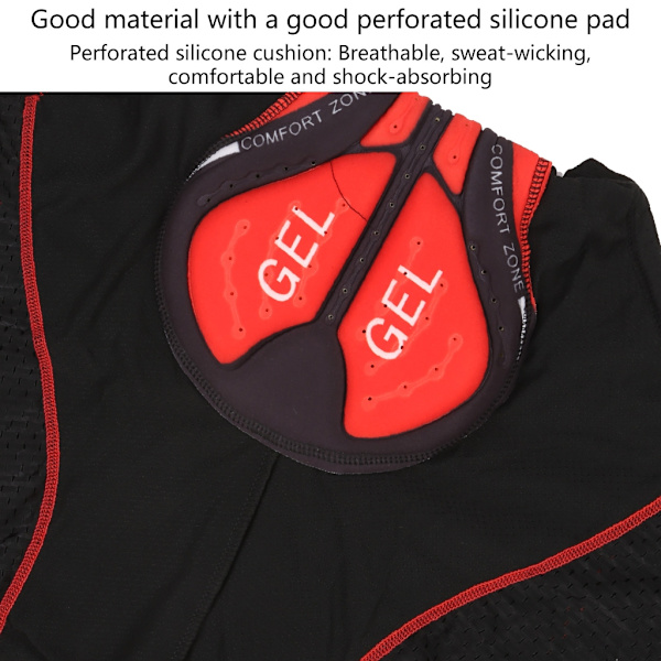 Polstrede sykkelshorts sykkelundertøy 3D polstring sykkel-MTB liner underbukser S