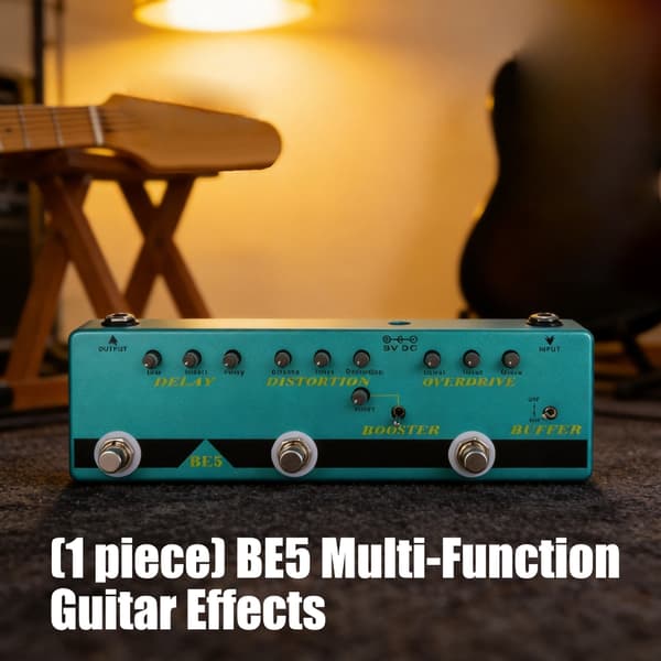 5-i-1 Guitar Effekter Stompbox med Delay og True Bypass Design