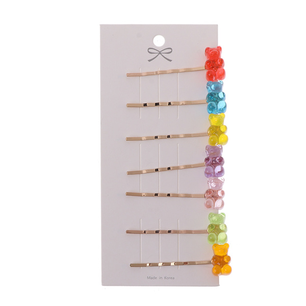 Blandet tegneserie Pandabjørn Hårklemmer Barrette Gummy Bear Godteri Hårnål Barn Jenter