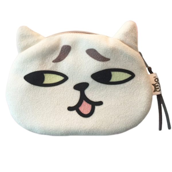 Tecknad Cat Face Change Purse Hörlursväska med dragkedja för myntväska A