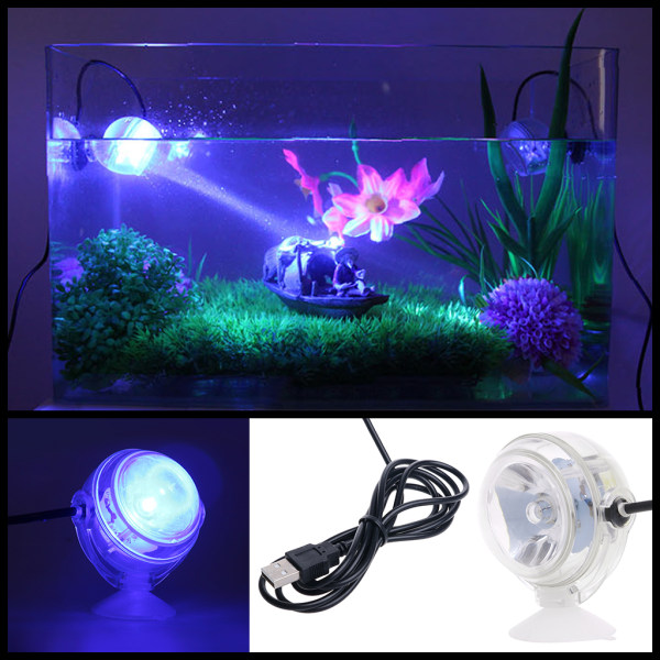 LED Aquarium Light Dr nkbara fisktankar Lampor Vattent t Mini Lamp