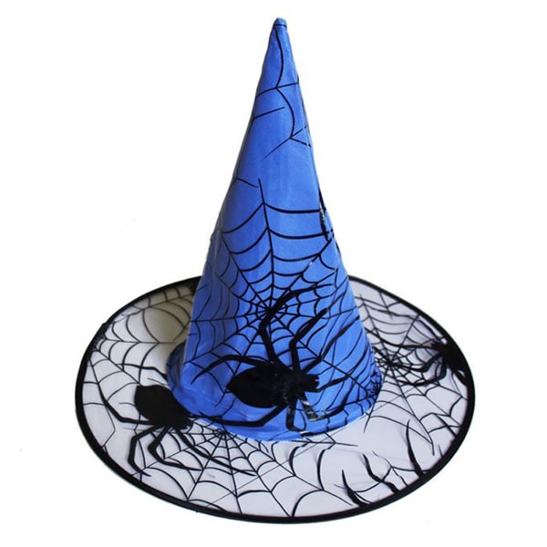 Halloween Spider Witch Hat Kostym Cosplay Rekvisita Tillbehör Topp spetsad cap Orange