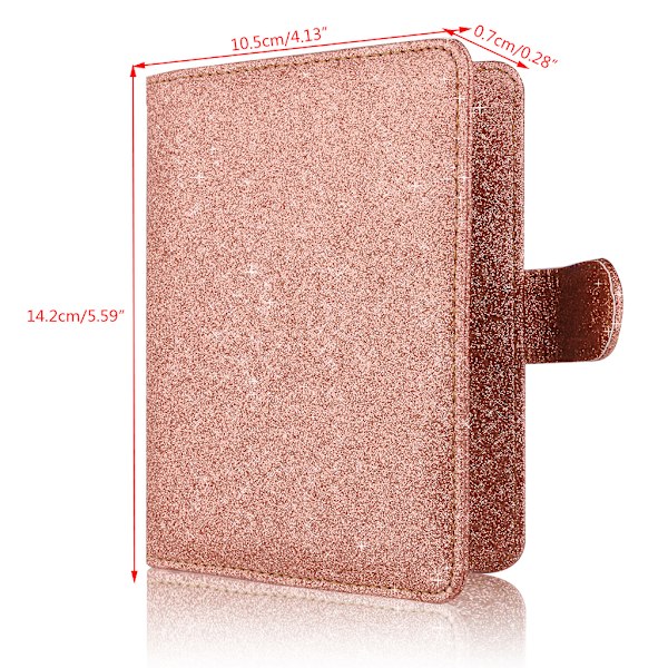 Kiiltävä passipidikelompakko RFID-esto case passin cover Pink