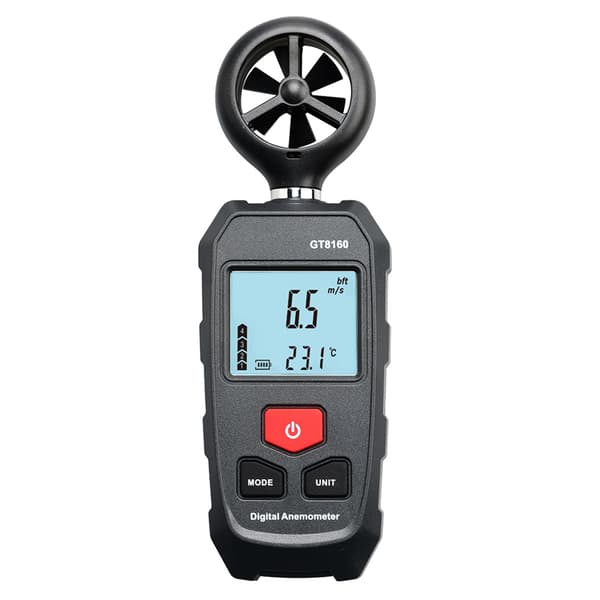 Lätt handhållen anemometer perfekt för väderövervakning och VVS-testning
