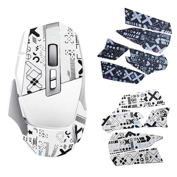 Uppgraderad för G502X Mus Anti-halk klistermärken Mouse Grip Tape 1 Set White