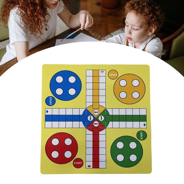 Fargerik Ludo Flying Chess Game Musematte Brett 35cm For Barn Voksne
