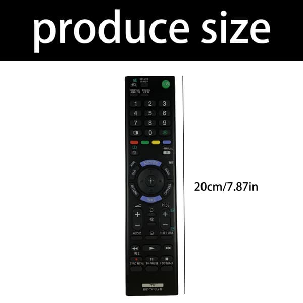 Præcis LCD-fjernbetjening til model RMT TX101A Ergonomisk greb