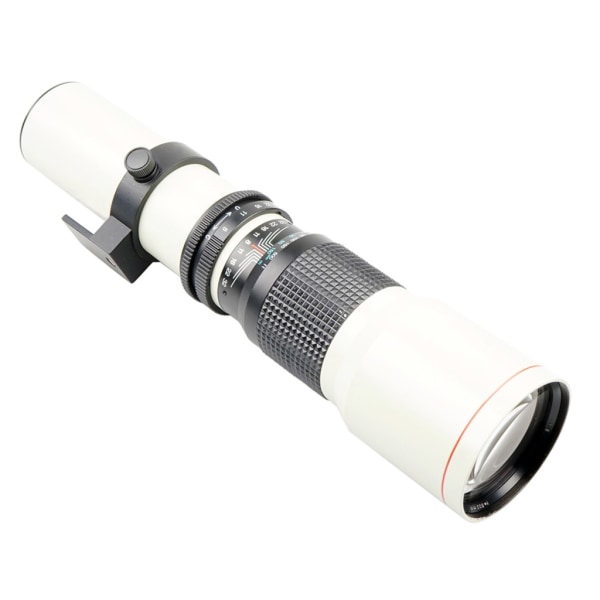 Högeffekt F8-F32 500 mm manuell teleobjektiv Metalllegering Kameratillbehör Enkel installation för fotografering null - FOR Fujiguchi White