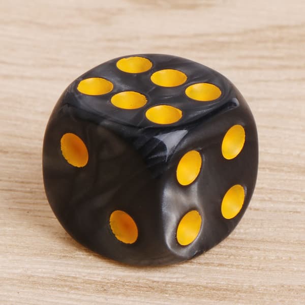 10 stk./sæt Akryl Polyhedral Terninger Til TRPG Brætspil Black