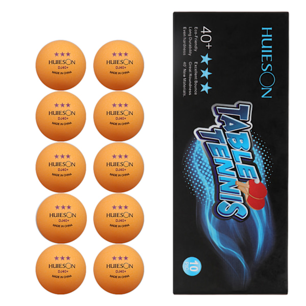 10 pakkausta 3 tähden pingispallot Advanced Table Tennis Ball Bulk Outdoor pingispallot Harjoittelussa käytettävät pallot Oranssi