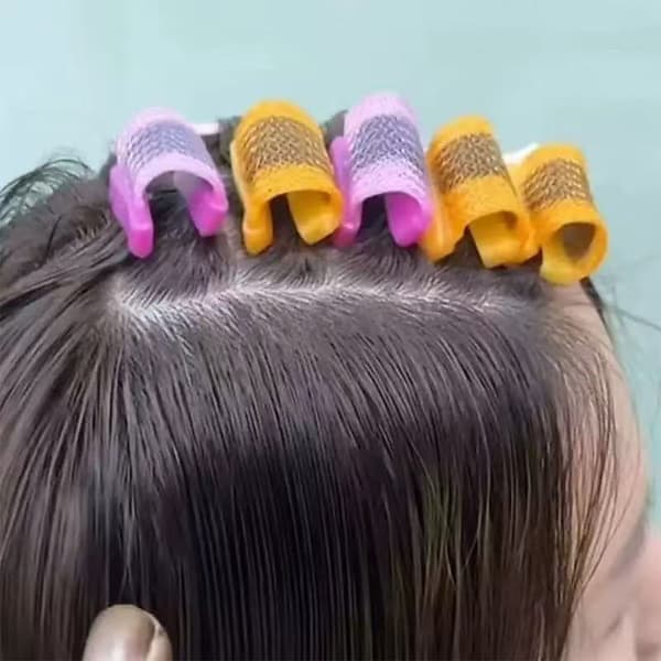 Flettede Mesh Krøller Hår Ruller Varmefrit Styling Smertefrit Til Fint Hår