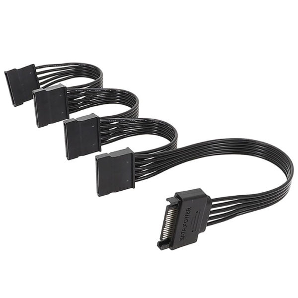 SATA 15PIN utvidelseskabel 15Pin hann til 1 2 3 4 5 Hunn Splitter-kontakt for SATA-harddisker Strømledning