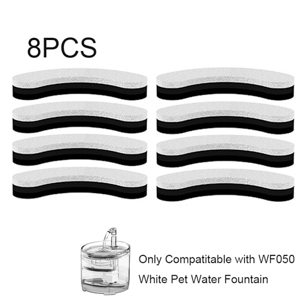 8kpl Pet Water Fountain Filters Cat Water Fountain Suodattimet Puuvillasuodattimet